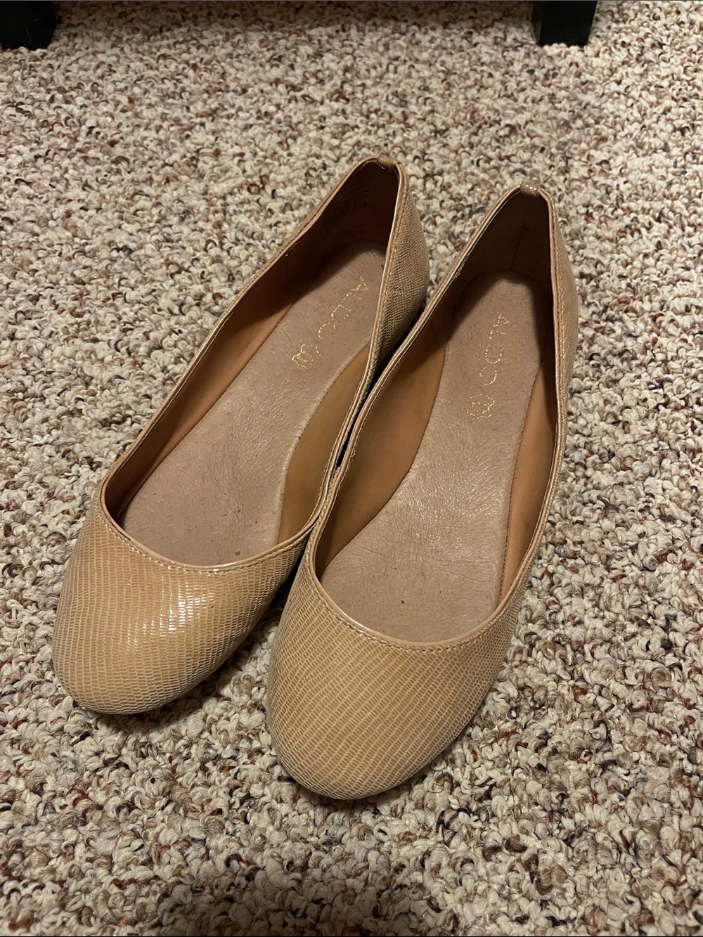 Classic Nude Textured Ballet Flats